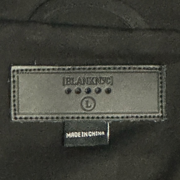 NEW BLANKNYC Denim Psychopath Ponte Moto Jacket - Black / Gold - Large - Picture 6 of 9